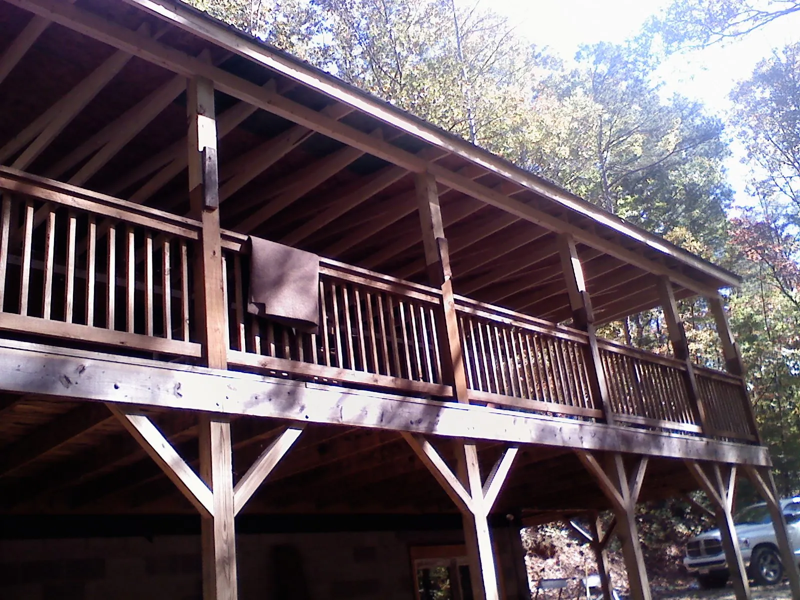Timber framing under a new elevated porch and deck — Roof Leak Repair in Lurgan by Roofing Brothers